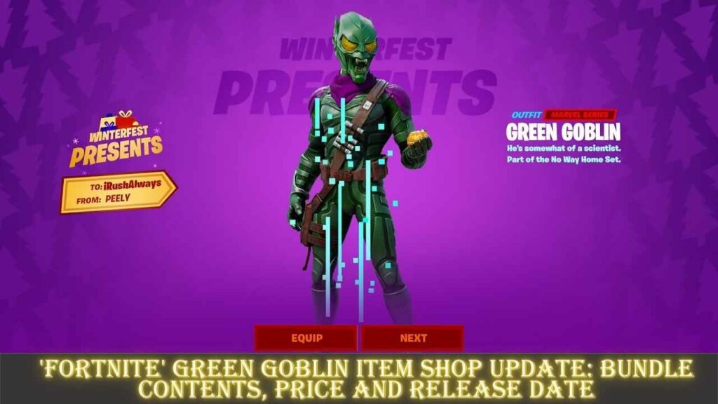 'Fortnite' Green Goblin Item Shop Update: Bundle Contents, Price and Release Date
