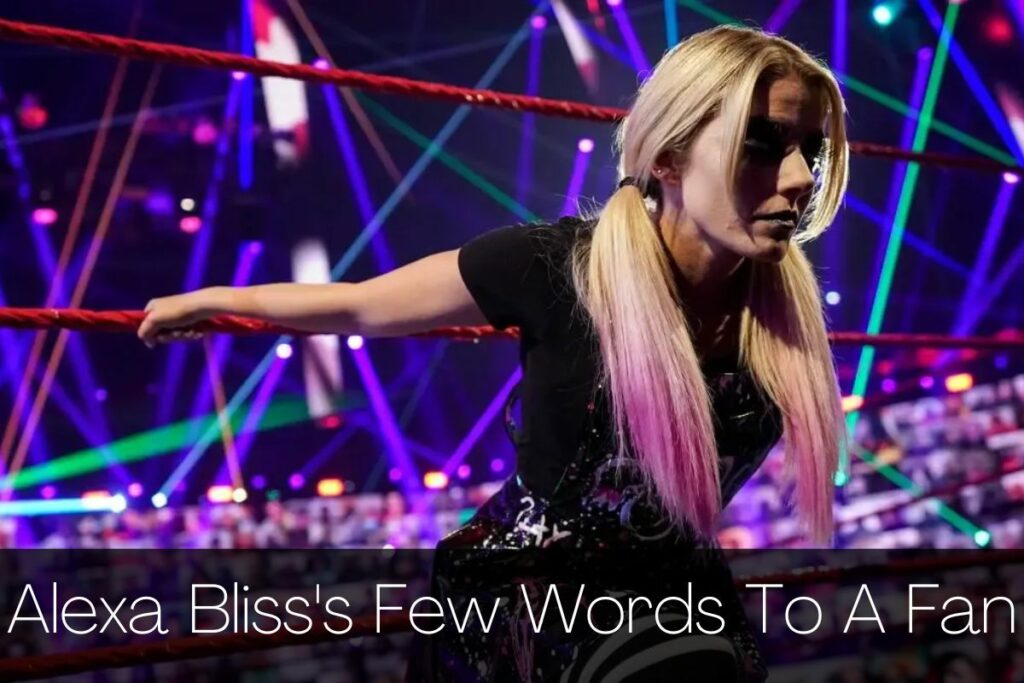 Alexa Bliss's Few Words To A Fan
