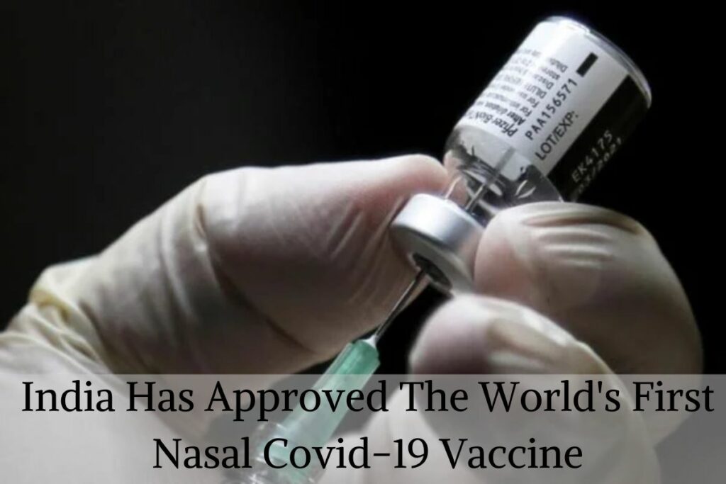 India Has Approved The World's First Nasal Covid-19 Vaccine