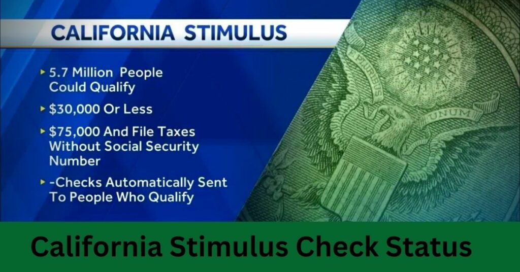 california stimulus check status