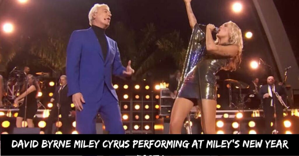 David Byrne Miley Cyrus Performing at Miley's New Year Party